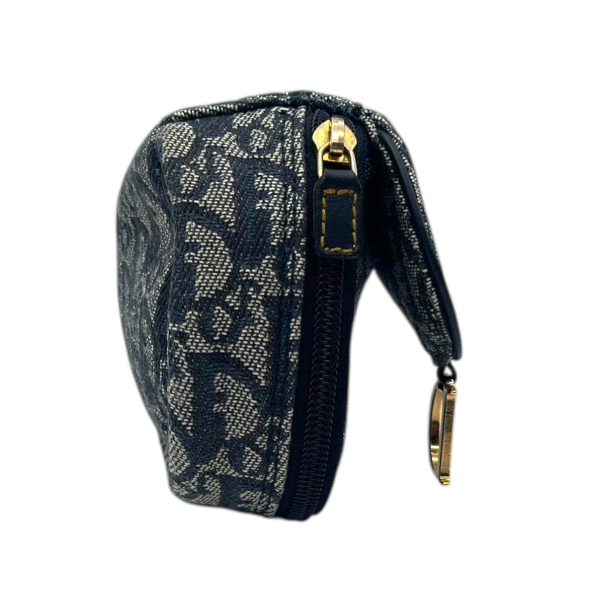 CHRISTIAN DIOR Trotter Canvas Saddle Cosmetic Pouch - Navy– Wag N