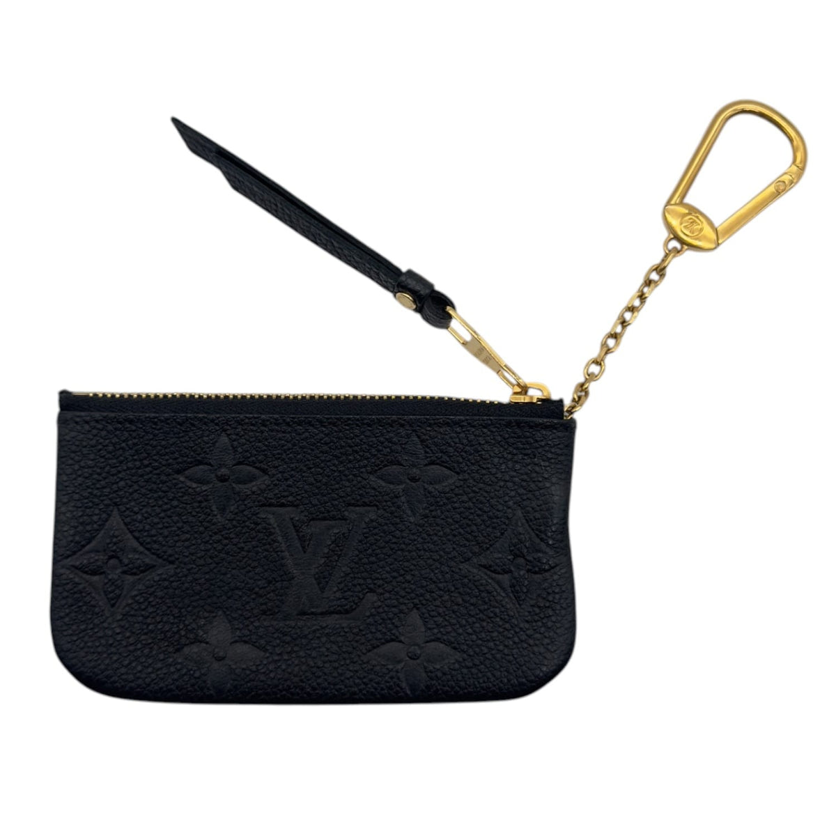 Louis Vuitton Empreinte Monogram Giant Key Pouch Black Beige  Louis Vuitton Black Embossed Monogram Key Pouch with Gold Hardware display picture 1
