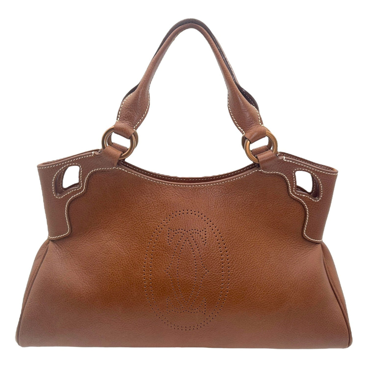 Cartier ブラウン ハンドバッグ CARTIER Marcello de Cartier Medium Handle Bag - Brown New w/Out
