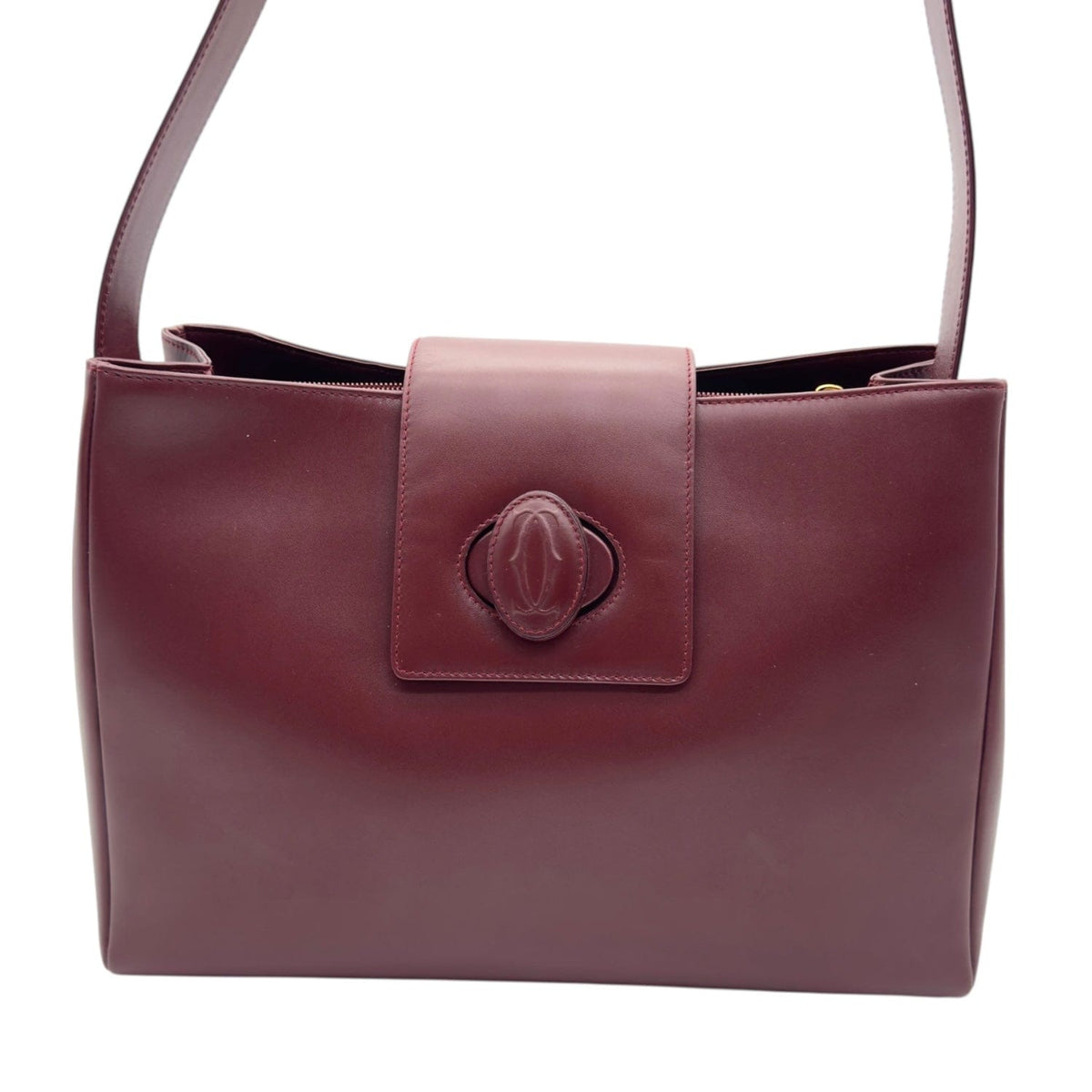 CARTIER Must Line Leather Shoulder Bag - Burgundy NEW w/Out Tags