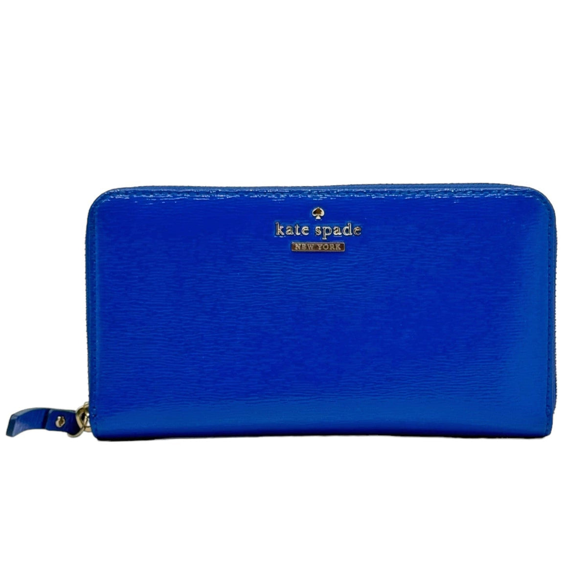 Kate Spade Zip Around Wallet shops - Blue Leather