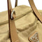Wag N' Purr Shop Handbag PRADA Leather Trimmed Tessuto Shoulder Bag - Tan