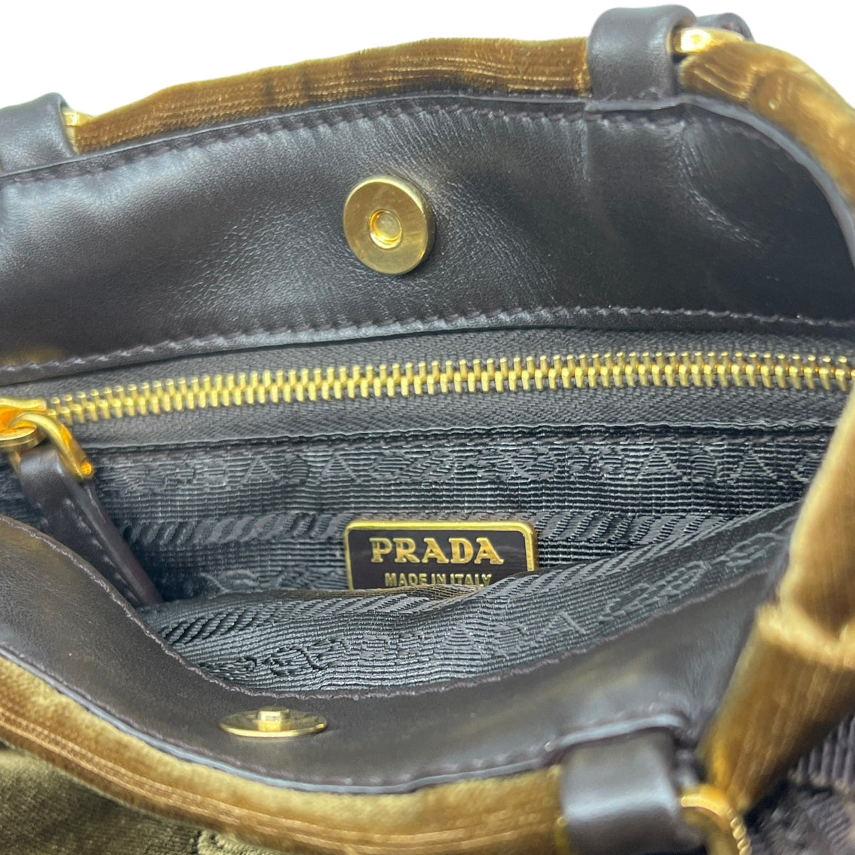 Prada Mini Logo-plaque Shoulder Bag in Brown