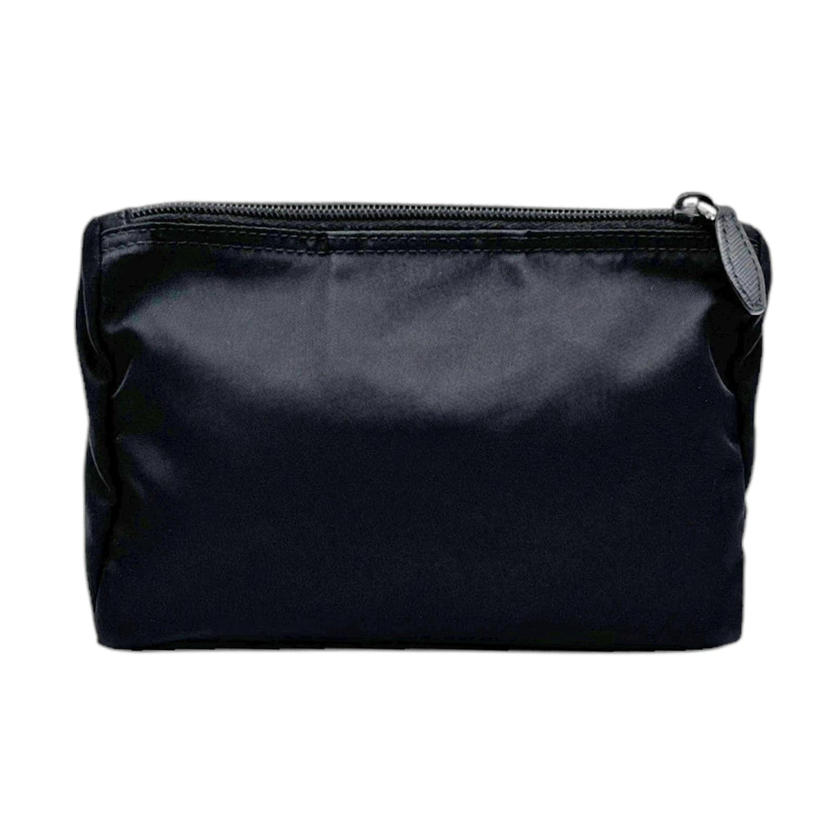 PRADA Metal Triangle Logo Nylon Pouch - Black NEW w/Out Tags– Wag
