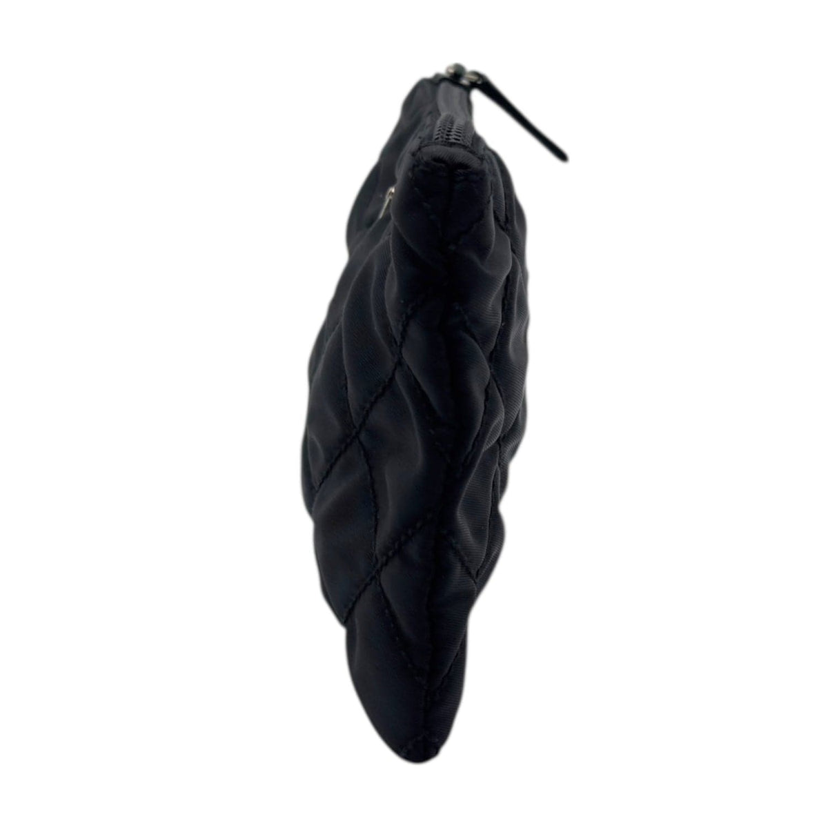 PRADA Tessuto Quilted Nylon Cosmetic Pouch & Accessory Bag - Black 