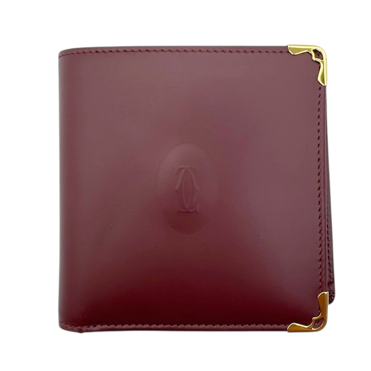 CARTIER Must de Cartier Bifold Leather Wallet - Burgundy– Wag N 