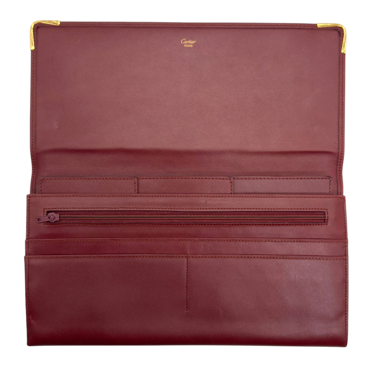 Cartier クラッチバッグ バーガンディ CARTIER Vintage Must de Cartier Clutch Bag - Burgundy– Wag N Purr Shop
