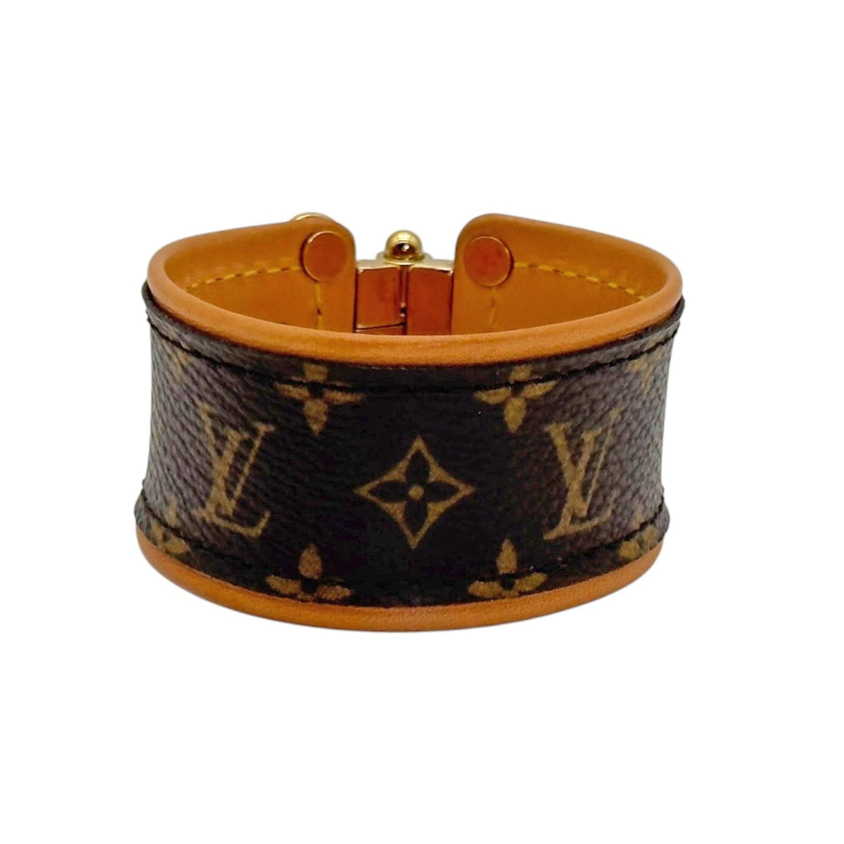 LOUIS VUITTON Monogram Save It Cuff Bracelet - Brown– Wag N  display picture 3
