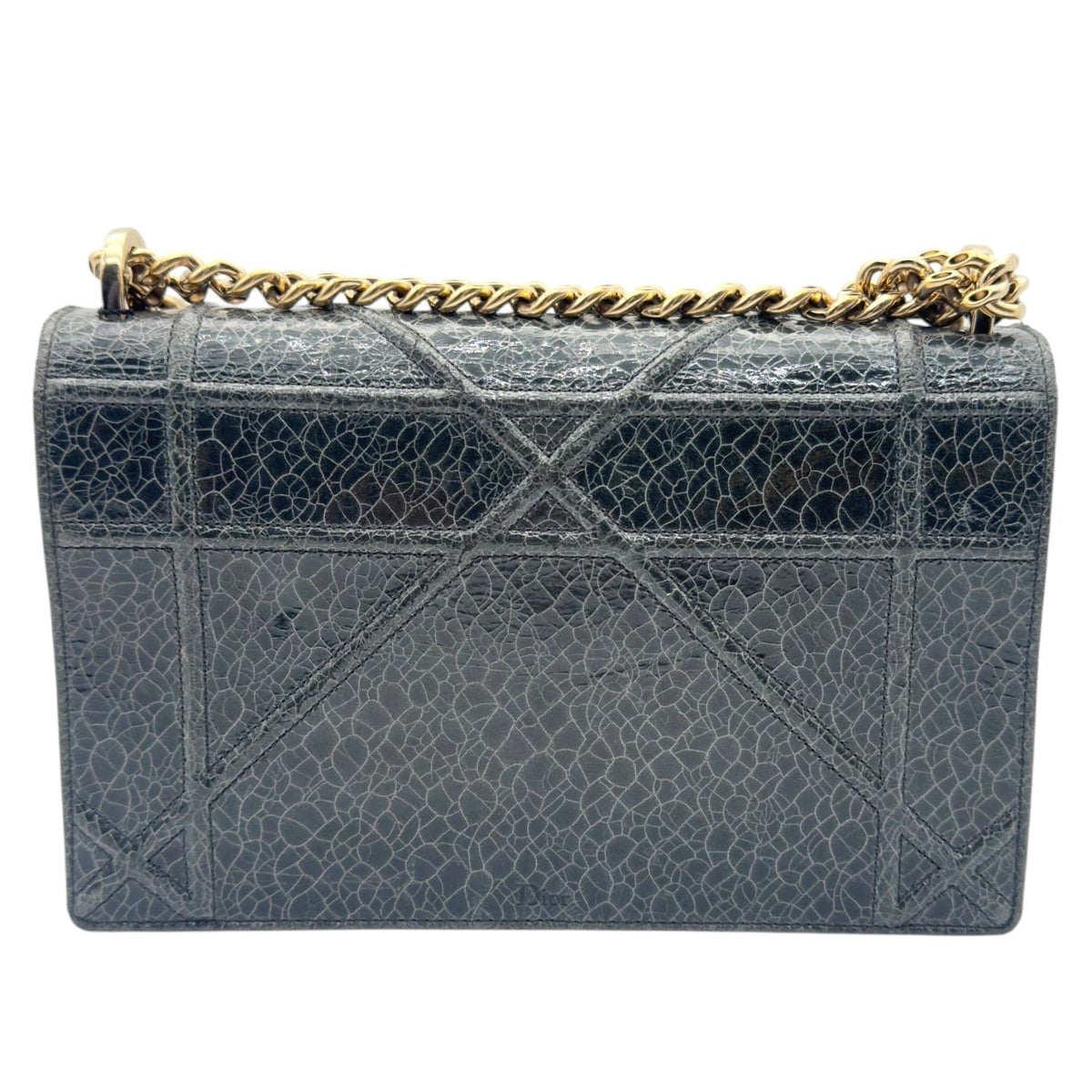 CHRISTIAN DIOR Crackled Diorama Medium Flap Bag - Grey– Wag N Purr