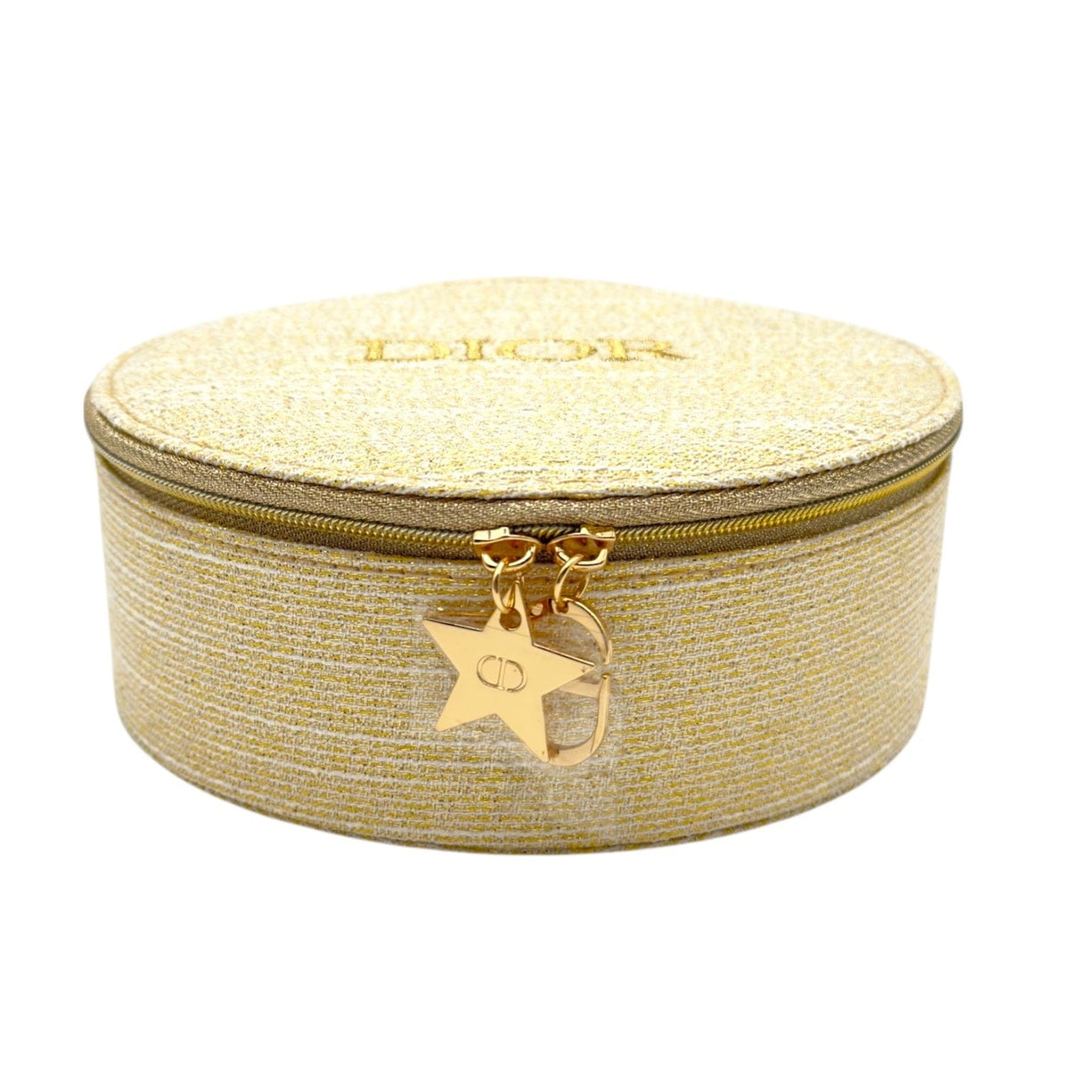 Dior クリスチャンディオール　ゴールド 円形ケース CHRISTIAN DIOR Holiday Beauty GWP Round Vanity Pouch Limited