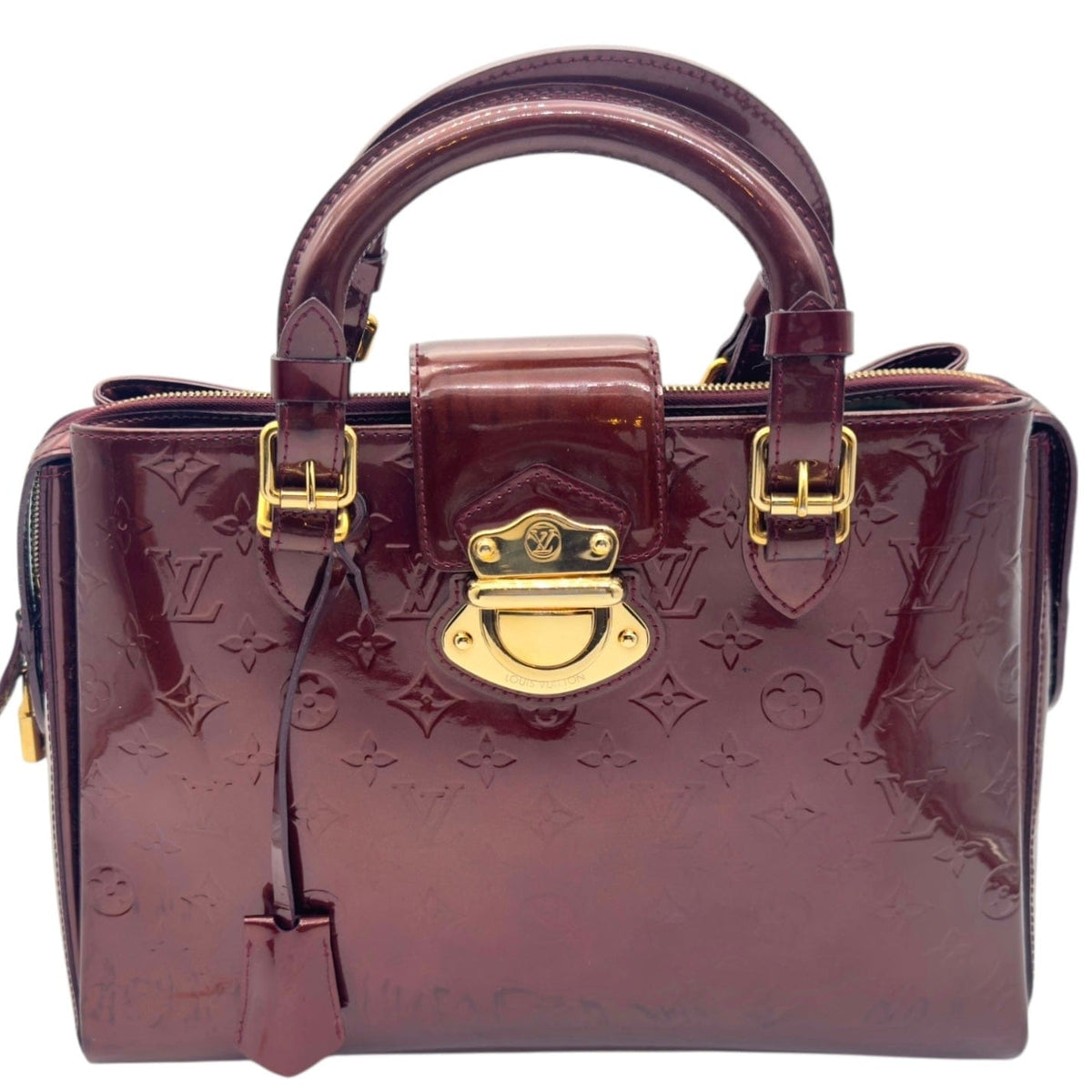 LOUIS VUITTON Amarante Vernis Melrose Avenue Handle Bag - Burgundy