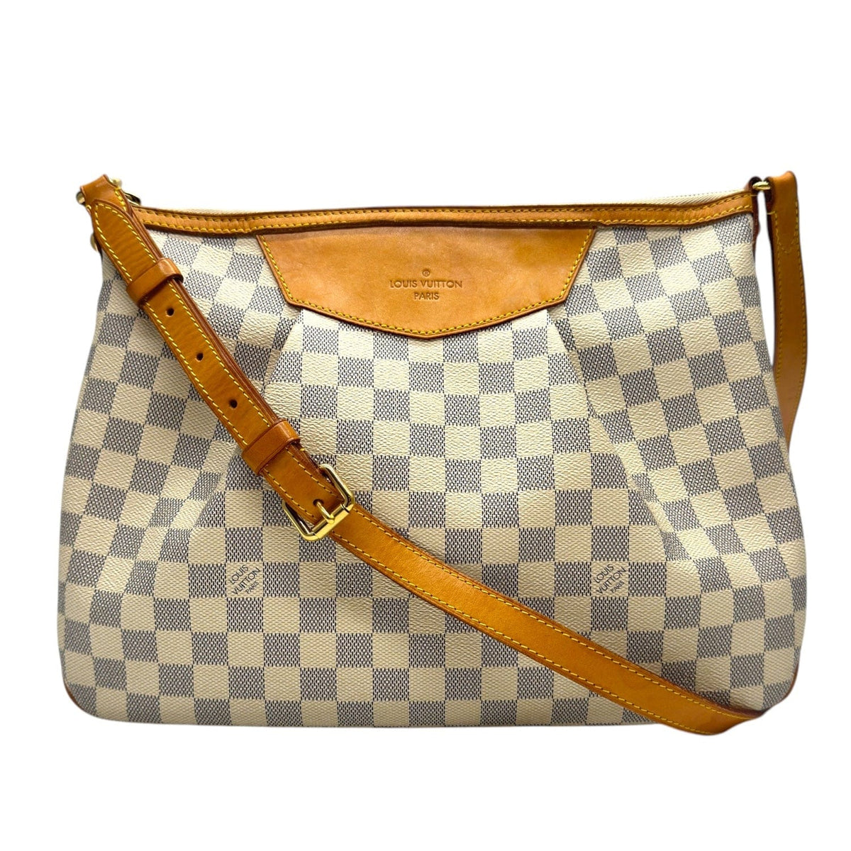LOUIS VUITTON Canvas Damier Azur Siracusa Shoulder Bag