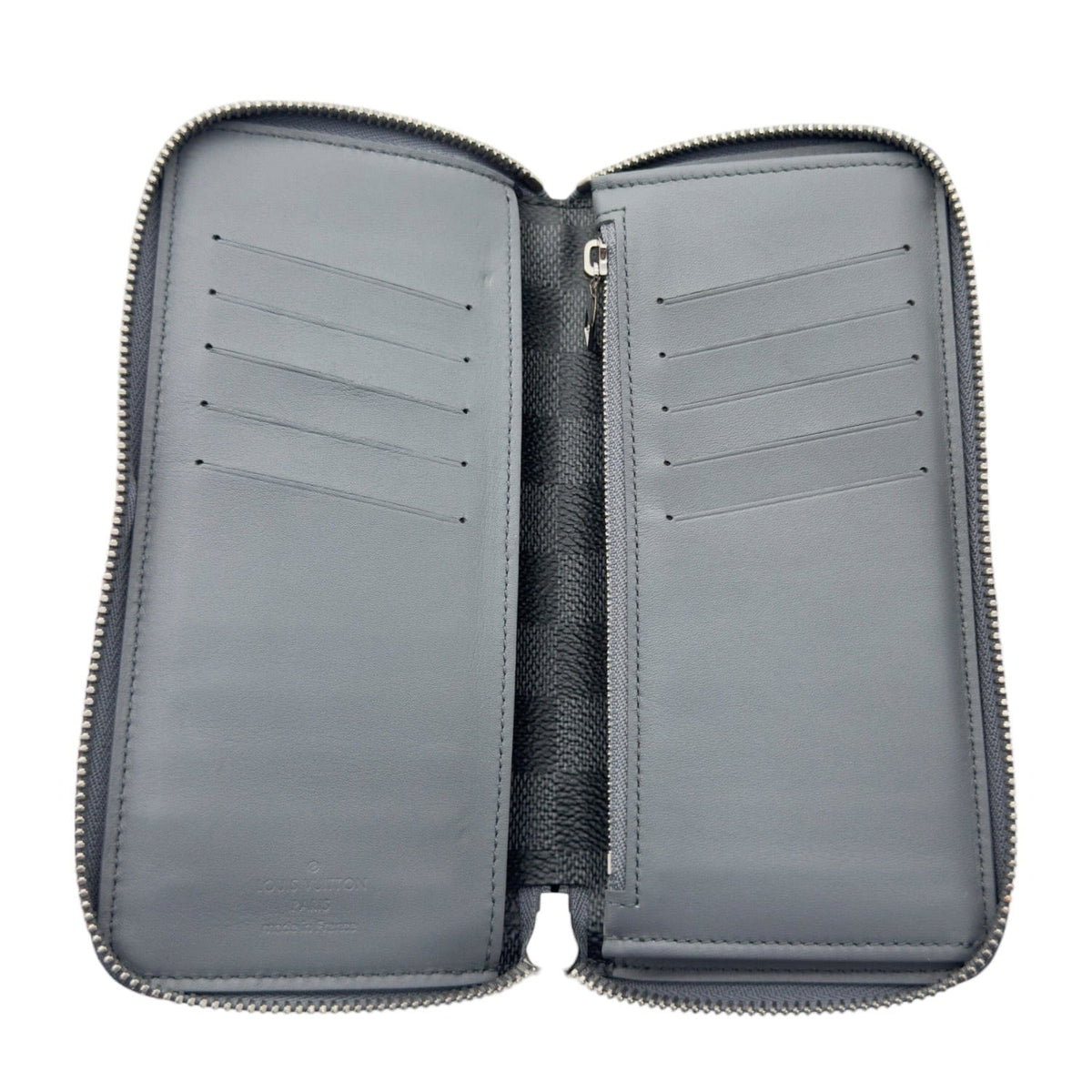 LOUIS VUITTON Damier Graphite Zippy Vertical Wallet - Black & Grey