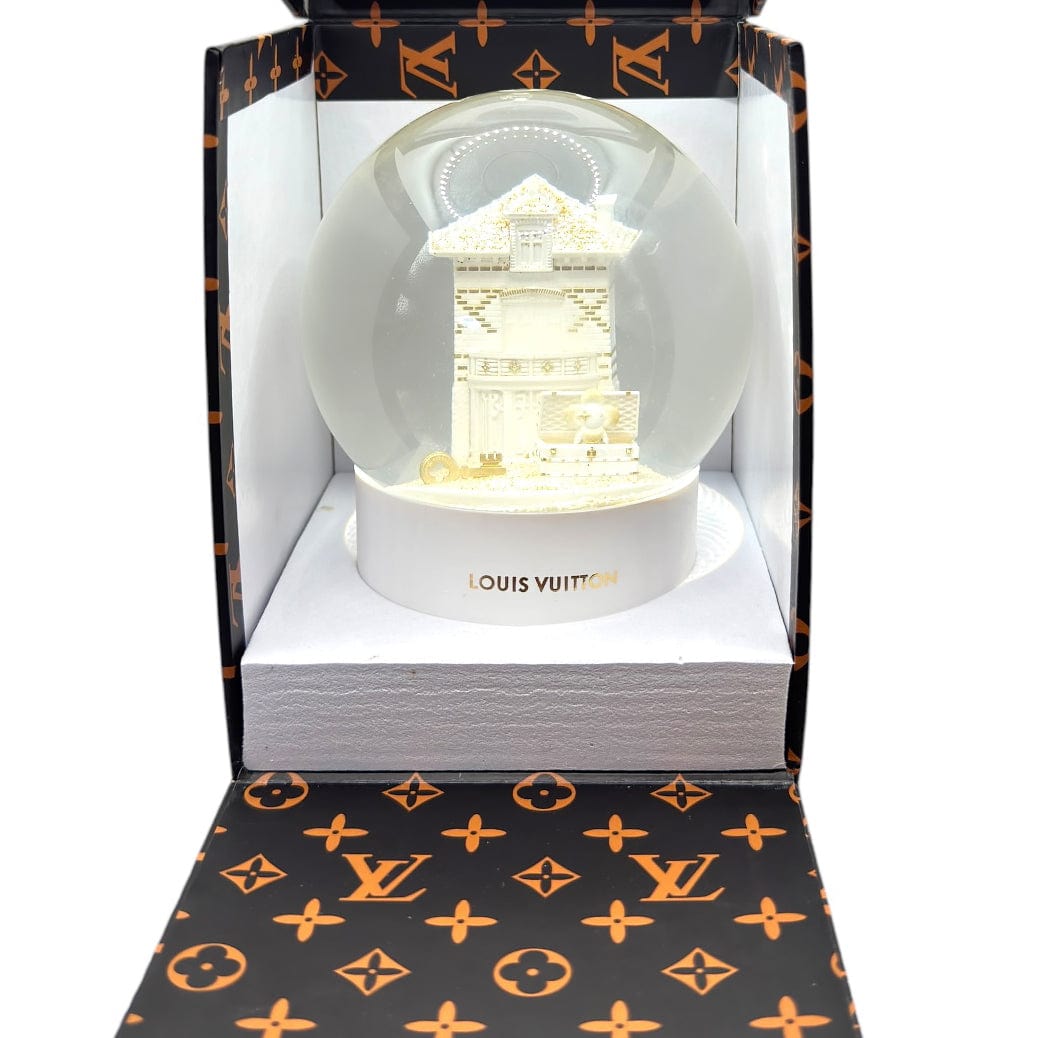 LOUIS VUITTON Limited Edition Vivienne Snow Globe - White & Gold