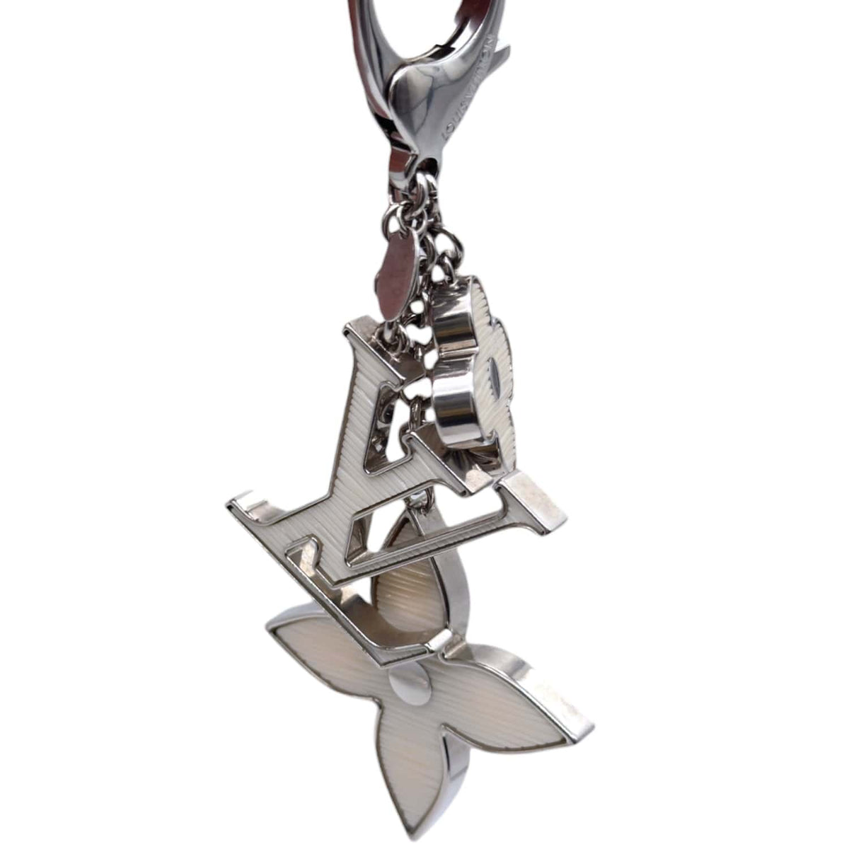 LOUIS VUITTON Fleur d' Epi Bag Charm/Key Holder - White– Wag N