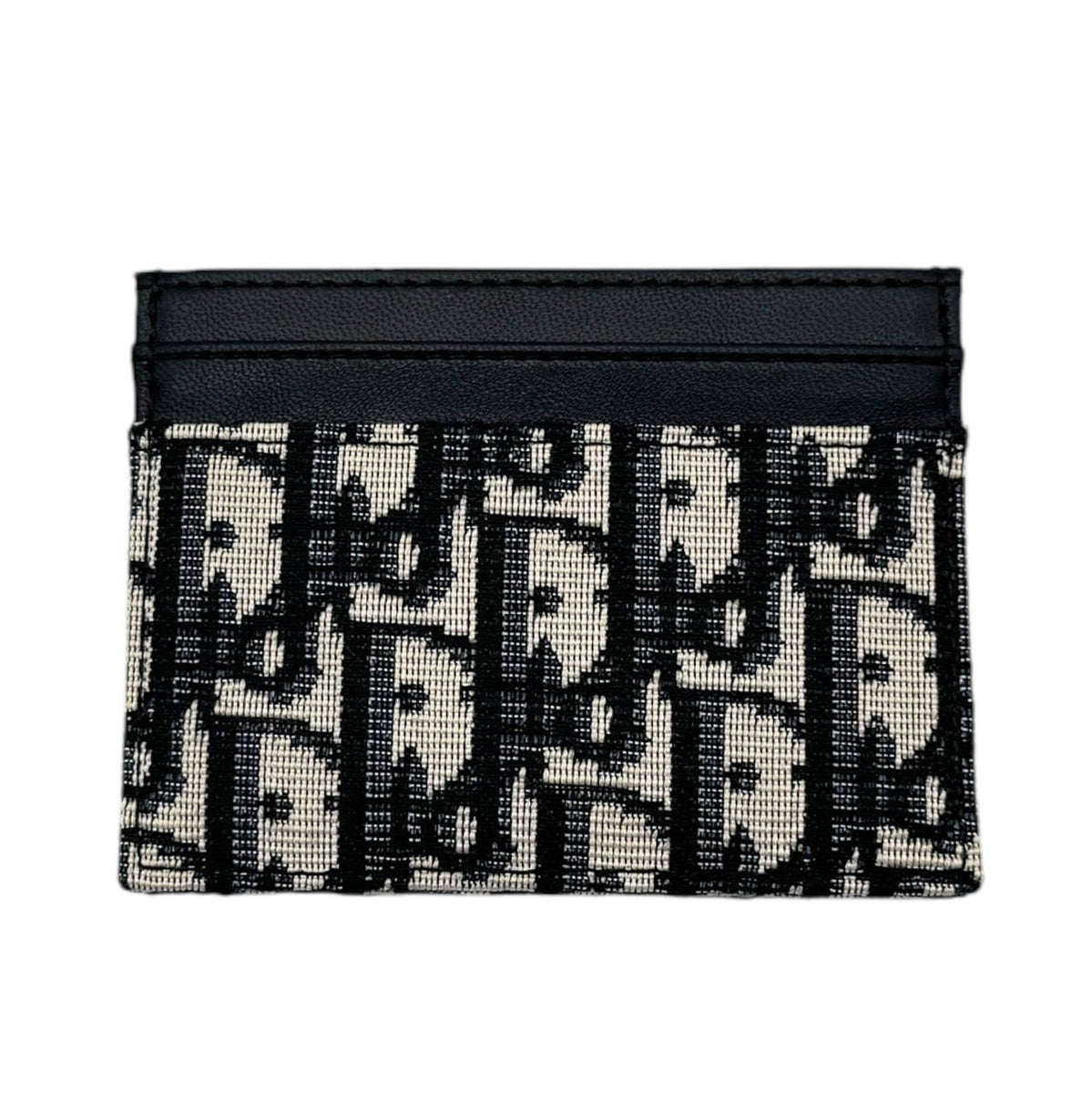 CHRISTIAN DIOR 30 Montaigne Freesia Card Holder - Black New