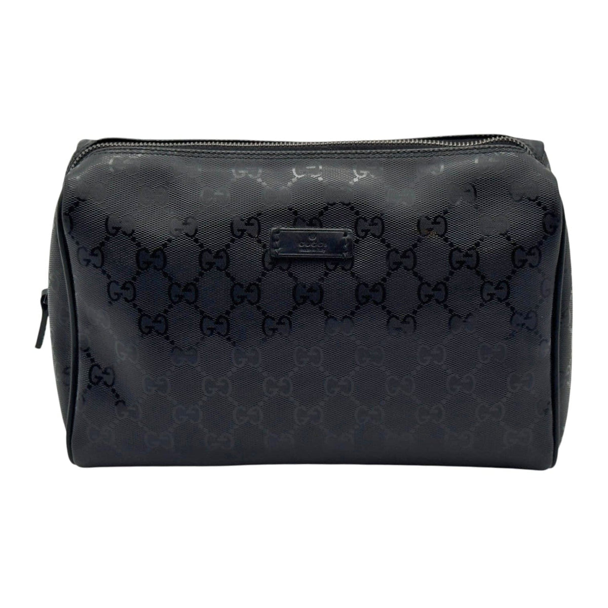 GUCCI GG Imprime Cosmetics/Travel Pouch Medium - Black New w/Out