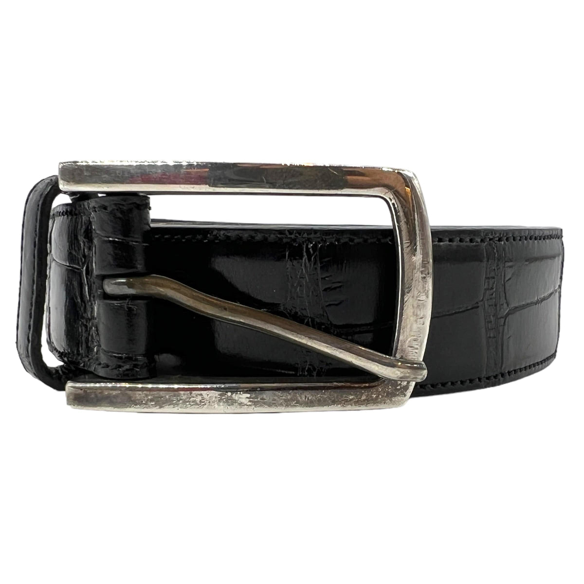 Ralph Lauren Alligator-Sterling Belt with Vintage Ralph Lauren Belt Sterling Silver Buckle Alligator  main image 4
