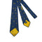 WagnPurr Shop Men's Tie RUGBY AND COMPANY LIMITED Skull & Crossbones Pattern Silk Tie - Navy & Gold