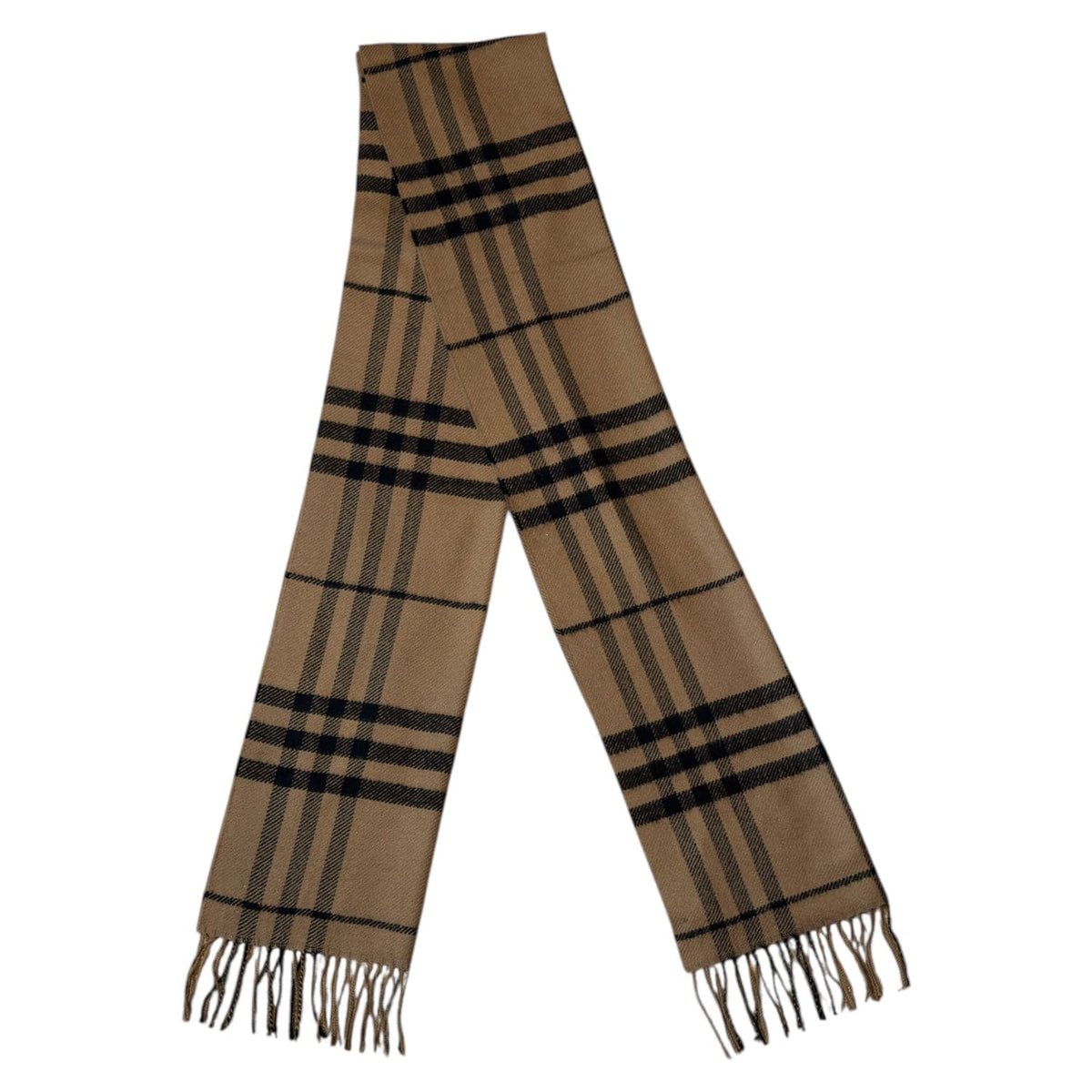 BURBERRY ブラウン 大判ストール 140cm x 140cm 格安！ BURBERRY Giant Check Wool Scarf - Taupe Brown NEW w/Tags– Wag N