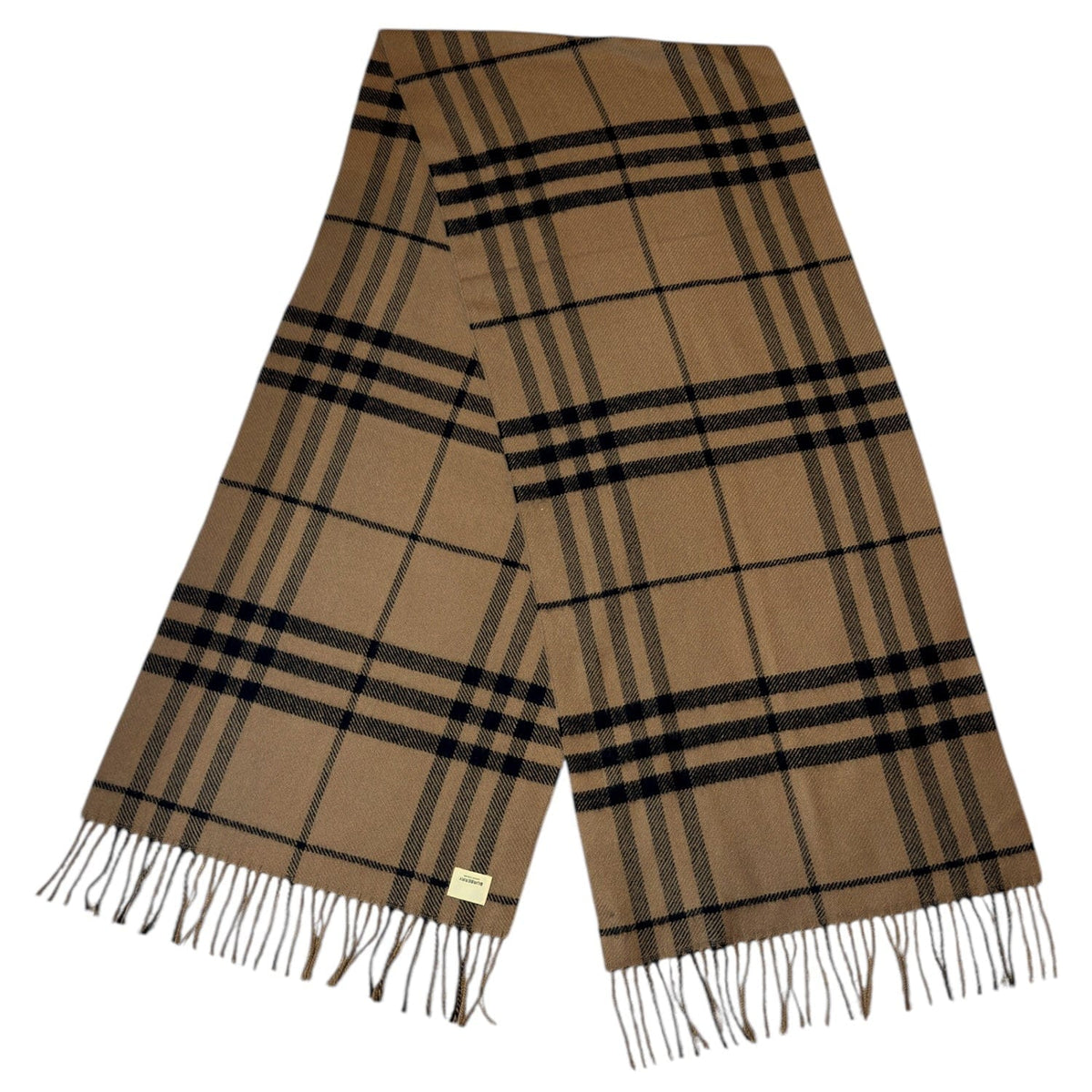 BURBERRY Giant Check Wool Scarf - Taupe Brown NEW w/Tags– Wag N