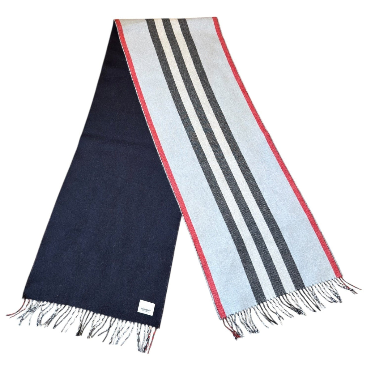 小物 Burberry London Stripe Scarf BURBERRY Icon Stripe Cashmere Scarf - Multicolor NEW w/Tags– Wag N