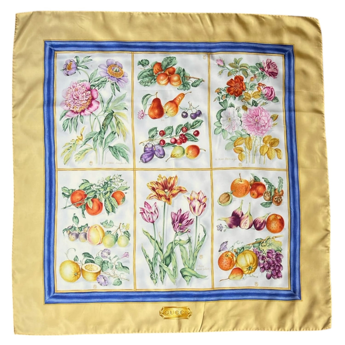 GUCCI Vintage Flora Botanica Silk Scarf - Multicolor– Wag N Purr Shop