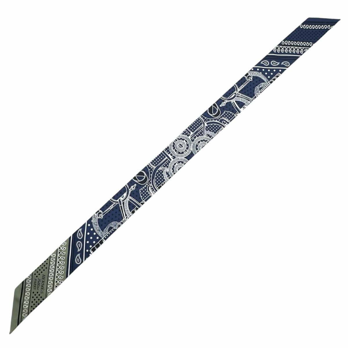 HERMES Eperon d'Or Bandana Silk Twilly - Navy NEW w/Out Tags– Wag
