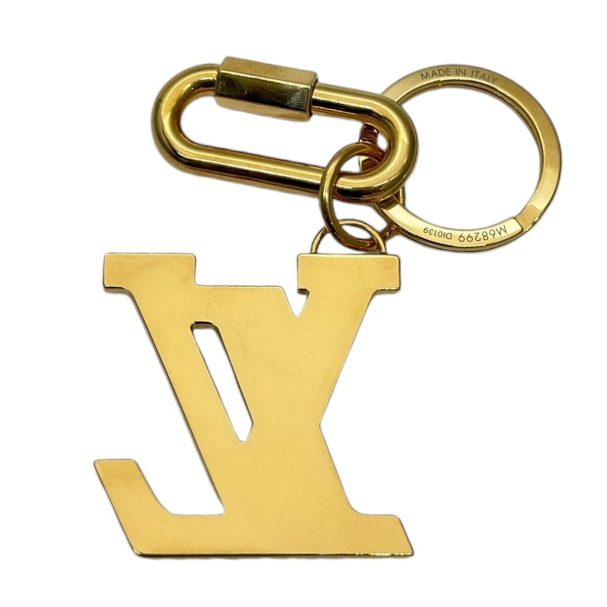 LOUIS VUITTON Logo Bag Charm / Keychain - Blue & Gold New in Box