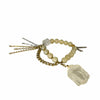 WagnPurr Shop Women's Bracelet LOVE THIRTEEN Beaded Buddha Bracelet with Charm - Cream