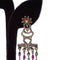 WagnPurr Shop Women's Earrings EARRINGS 14K Yellow Gold & Silver Chandelier with Multi-Colored Gemstones