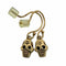 WagnPurr Shop Women's Earrings ME&RO 14K Gold & Diamond Skull Earrings
