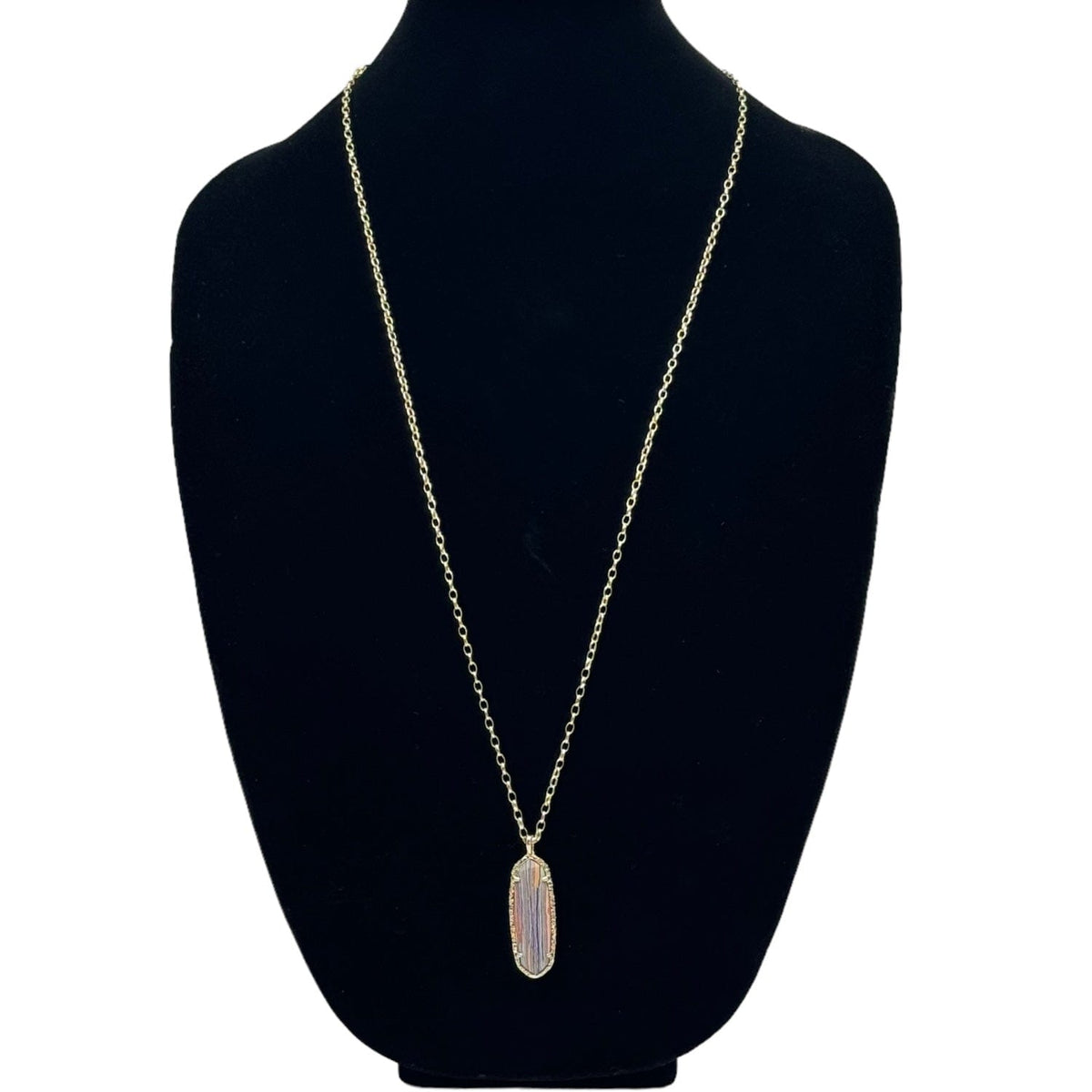 KENDRA SCOTT Layla Pink Rainbow Calsilica Pendant Necklace Wag N Purr Shop