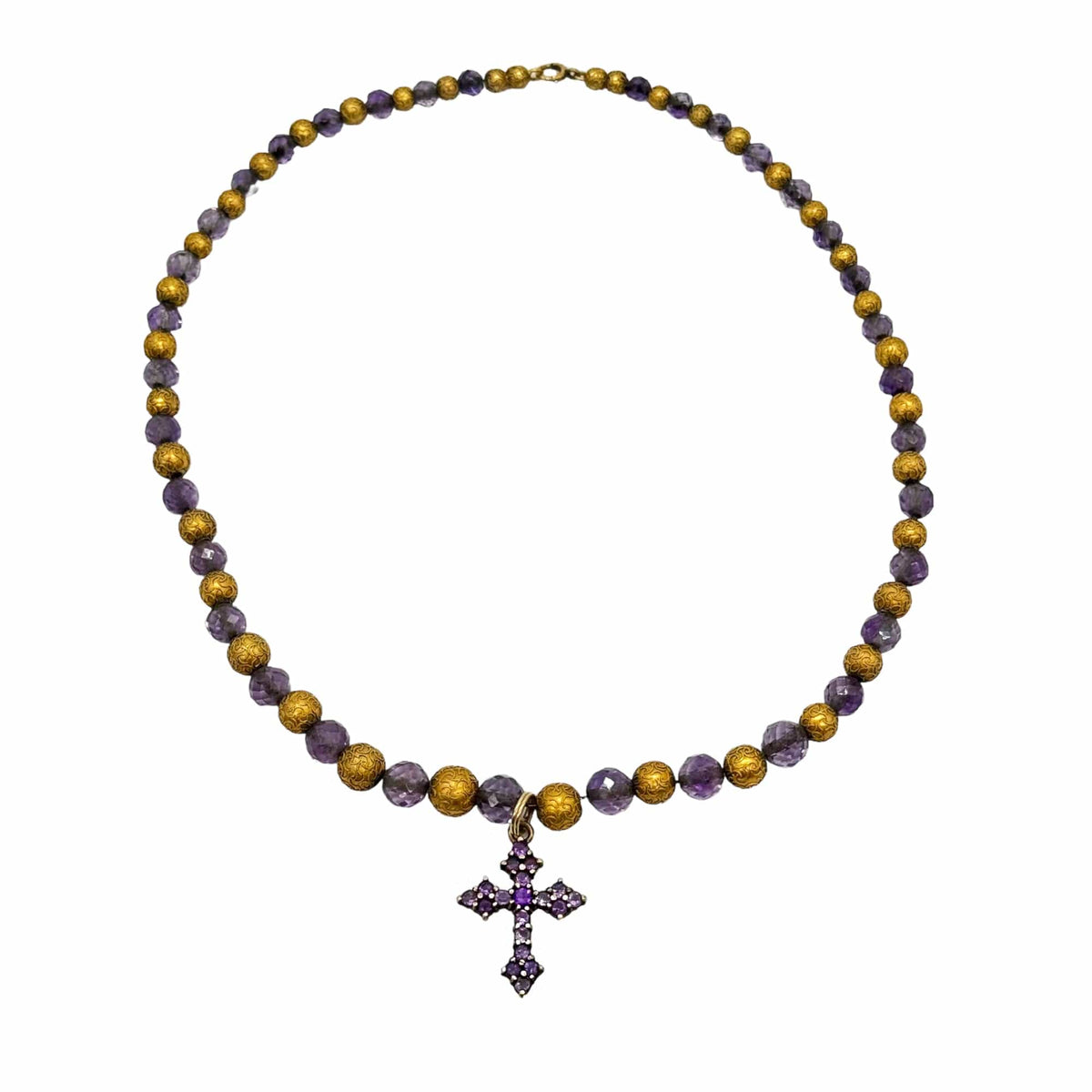 Amethyst Bead Necklace, 16.50 Inches, Gold Filled | Gemstone Jewelry Stores Long Island