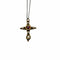 WagnPurr Shop Women's Necklace NECKLACE Gold with Brass Cross with Gemstones