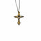 WagnPurr Shop Women's Necklace NECKLACE Gold with Brass Cross with Gemstones