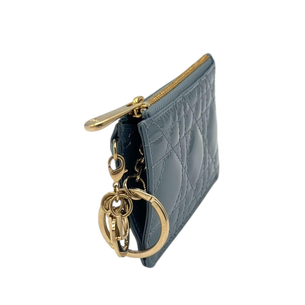 CHRISTIAN DIOR Lady Dior Key Pouch - Grey NEW w/Out Tags– Wag N
