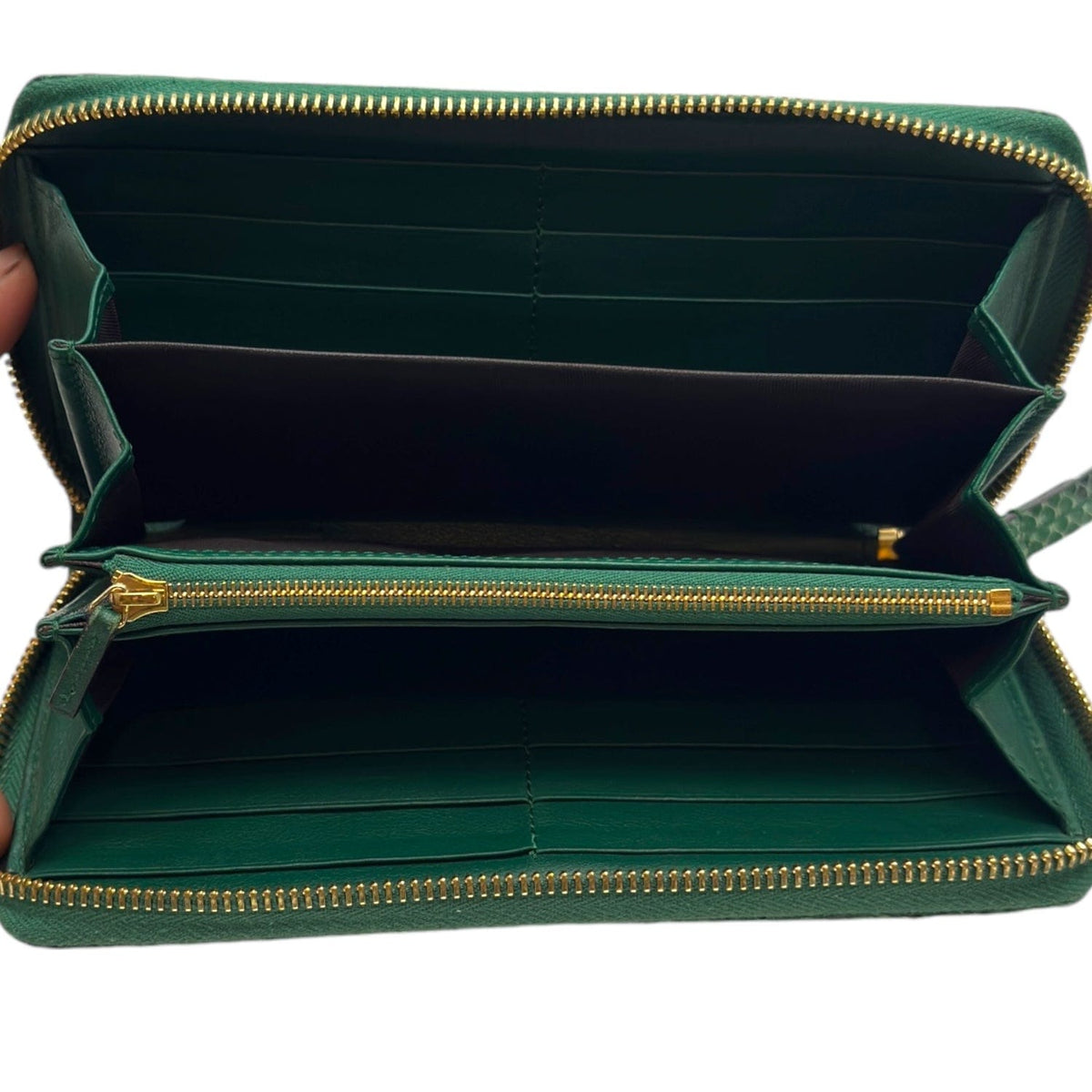 GUCCI GG Marmont Snakeskin Long Wallet - Green– Wag N Purr Shop