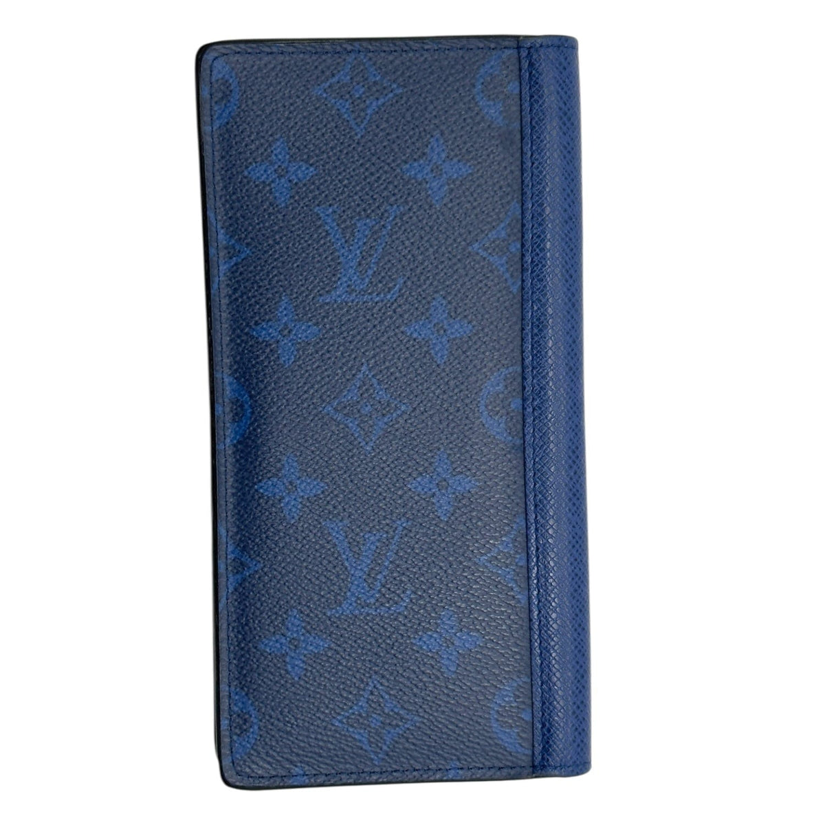 LOUIS VUITTON Monogram Taigarama Brazza Bifold Long Wallet - Blue