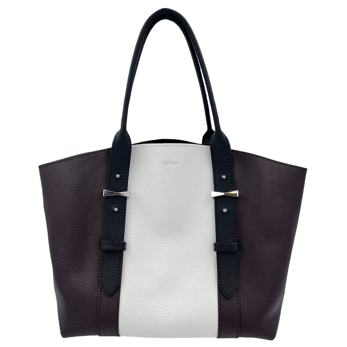 ALEXANDER MCQUEEN Tuxedo Legend Tote Bag Cream Brown Black New w Wag N Purr Shop