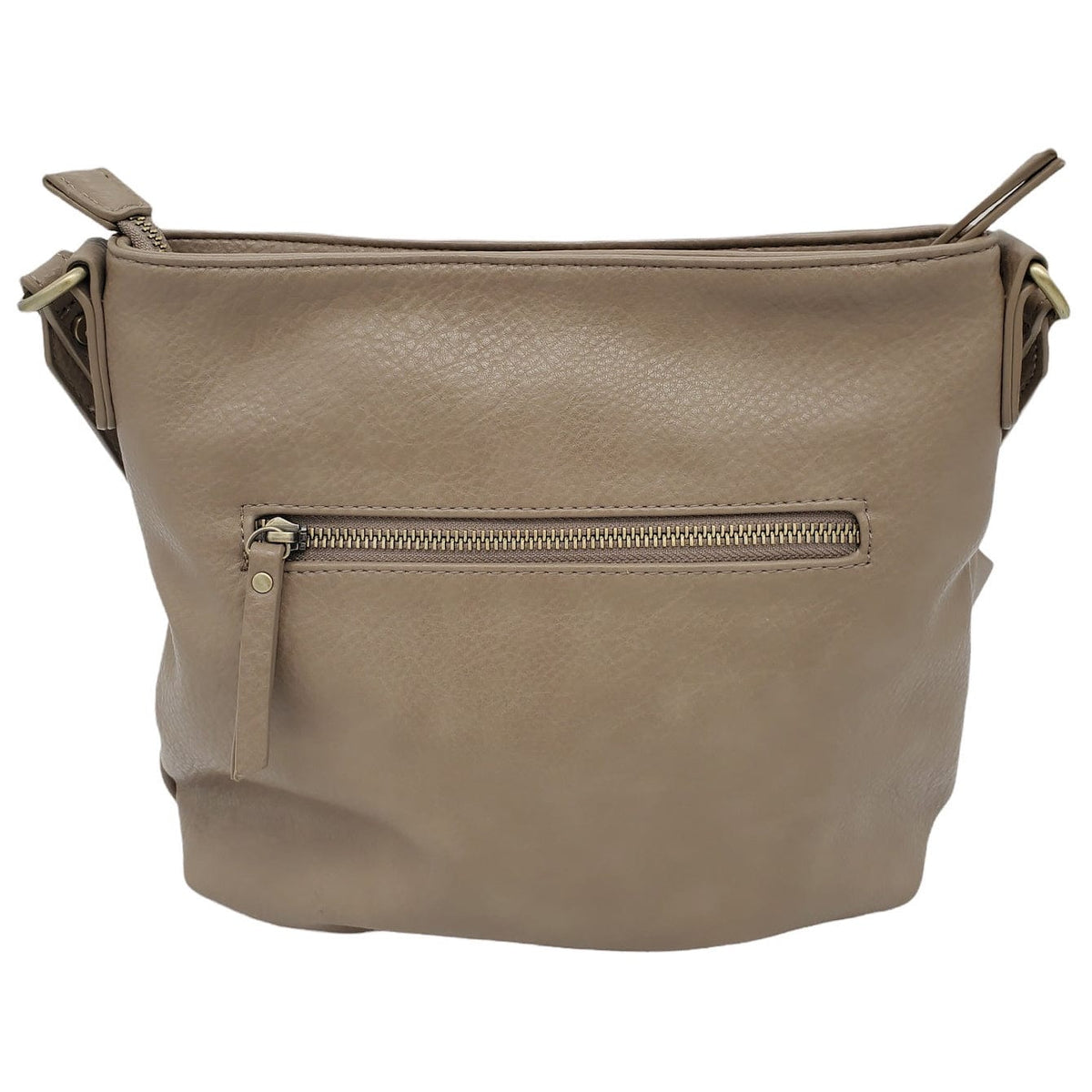 Miztique Vegan Leather Satchel Handbag Tan Color Shoulder Strap New Without  Tags