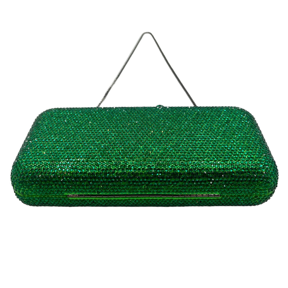 HANDBAG Rhinestone Convertible Clutch Evening Bag - Emerald Green