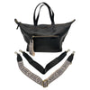 Wag N' Purr Shop Handbag SHIRALEAH Dani Satchel with Zip Pouch- Black New w/Tags