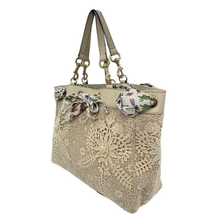 Megalopolis forklare pad GUCCI Lace Positano Scarf Tote Bag - Beige– Wag N' Purr Shop