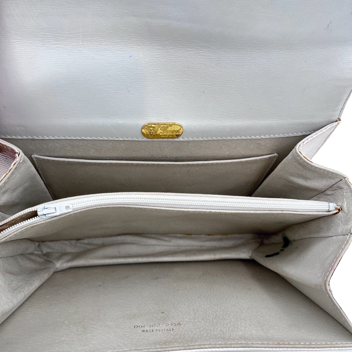GUCCI Vintage Lizard Shoulder Bag - Off-White– Wag N' Purr Shop