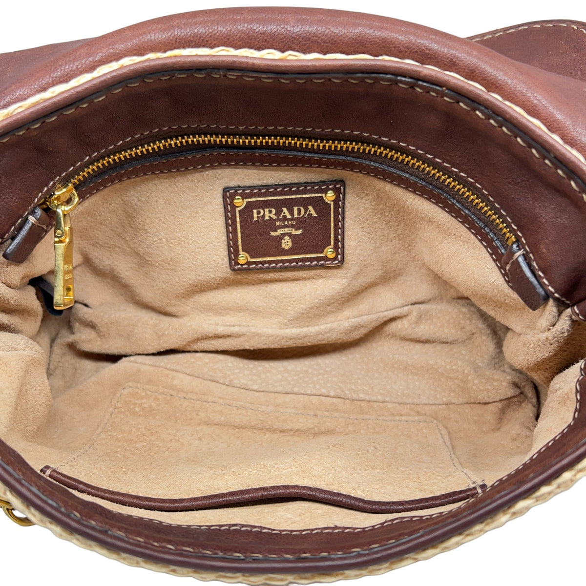 Prada Vintage - Leather Hobo Bag - Brown - Leather Handbag