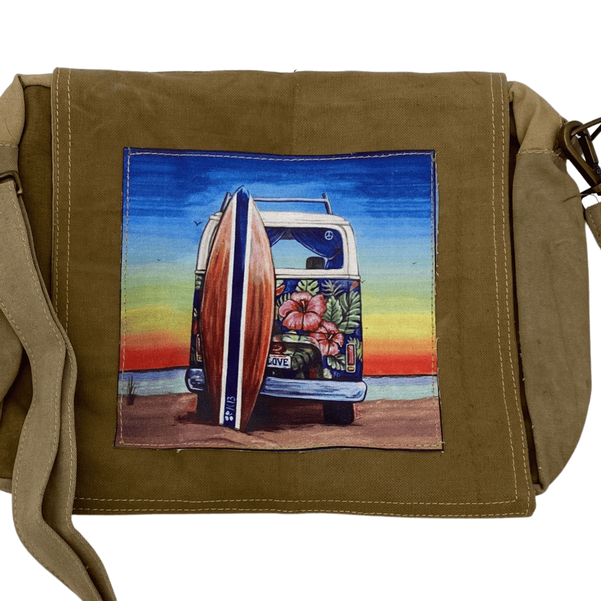 VINTAGE ADDICTION Summer Lovin Tent Crossbody Beige Multicolor