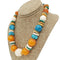 WagnPurr Shop Women's Necklace STONE STRUCK JEWELRY Statement Necklace - Amber, Turquoise & Bone New w/Tags