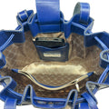 Wag N' Purr Shop Bucket Bag VIA LA MODA VENETA Ostrich "Fern" Bucket Bag - Blue New w/Tags