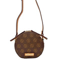 Wag N' Purr Shop Handbag ADRIENNE VITTADINI Vegan Signature Collection Clam Case Crossbody - Chocolate NEW w/Tags